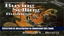 Read Strategies for Successfully Buying or Selling a Business, Second Edition  Ebook Free