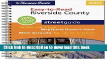Read The Thomas Guide Riverside County Streetguide (Thomas Guide Easy-To-Read Riverside County