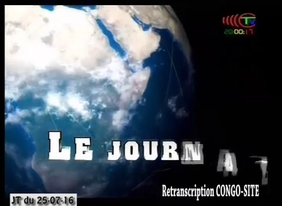 Journal de 20h TVCongo du Lundi 25 juillet 2016 -By Congo-Site