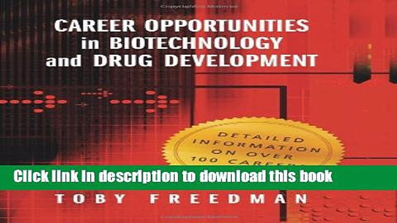 Download Career Opportunities in Biotechnology and Drug Development PDF Free