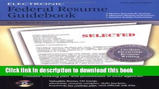 Download Electronic Federal Resume Guidebook  PDF Free