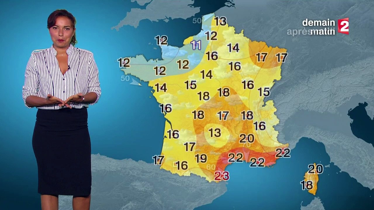 La vidéo d'ANAIS BAYDEMIR pour LA METEO et LA METEO DES PLAGES le 2016 07 25 SOIR sur FRANCE 2