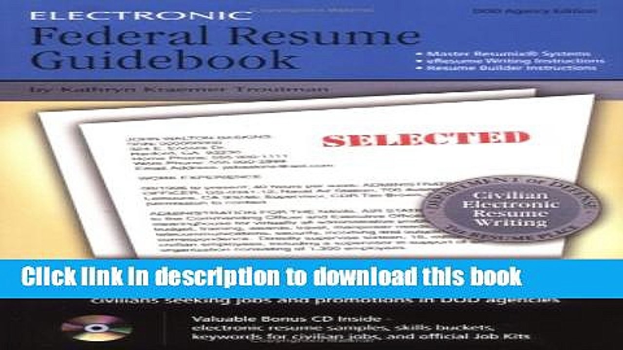 Read Electronic Federal Resume Guidebook  Ebook Online