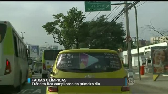 RJ: Motoristas ficam confusos no primeiro dia de ´faixas olímpicas´