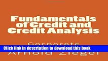 Read Book Fundamentals of Credit and Credit Analysis: Corporate Credit Analysis ebook textbooks