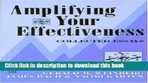[PDF] Amplifying Your Effectiveness: Collected Essays Free Books