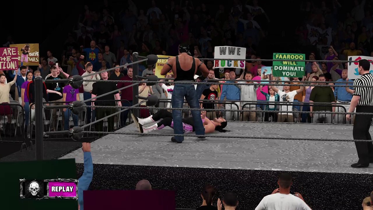 WWE 2K16 bret hart v ron faarooq simmons highlights