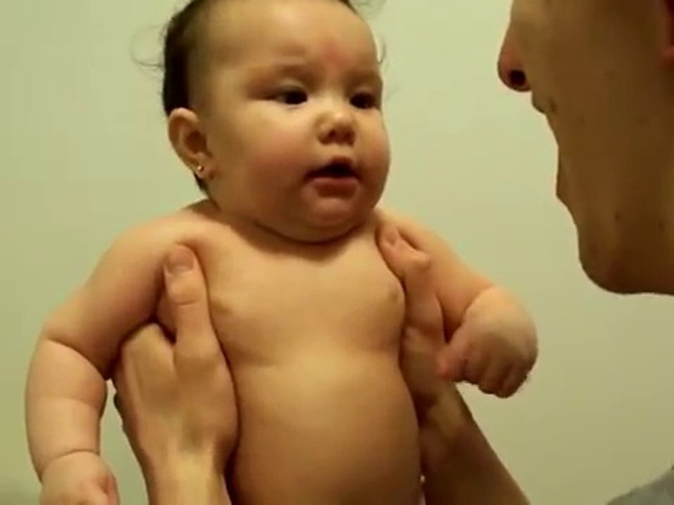 Funny video: scared baby
