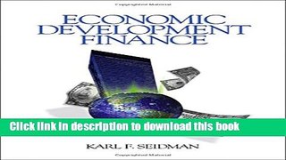 Read Books Economic Development Finance E-Book Free