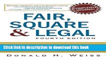Read Book Fair, Square   Legal: Safe Hiring, Managing   Firing Practices to Keep You   Your