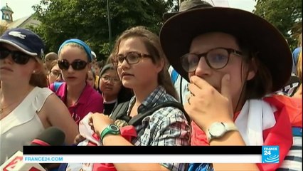 France church attack: attendees of World Youth Day gathering for young Catholics react to attack
