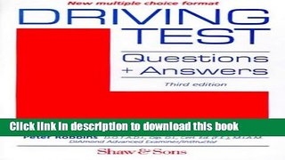 Download Driving Test: Questions and Answers  PDF Free