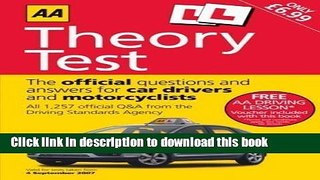 Read AA Theory Test (AA Driving Test) (AA Driving Test Series) 10th (tenth) Revised Edition