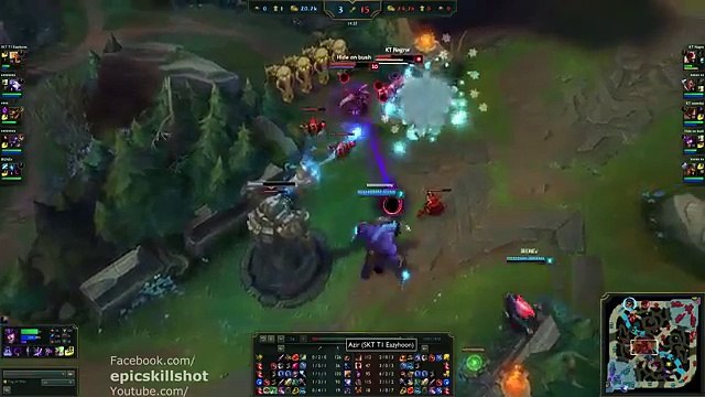 SKT T1 Faker Syndra vs Easyhoon Azir! feat. KT Ssumday Malphite - KR Soloq Challenger patch 5.18_36