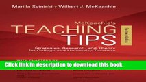 [Download] McKeachie s Teaching Tips Free Books