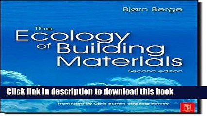 Read Books The Ecology of Building Materials E-Book Free