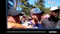 Justin Timberlake frappé par un fan en plein tournoi de golf