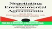 Read Books Negotiating Environmental Agreements: How To Avoid Escalating Confrontation Needless