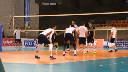 Entraînement de l'Equipe de France de Volley avant les JO