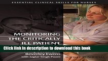 Read Monitoring the Critically Ill Patient PDF Online