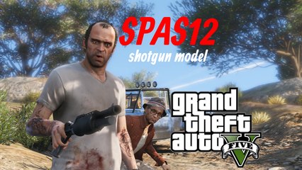 GTA V - SPAS 12 Gameplay (The Long Stretch - FPS)