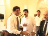 Senior Minister For Finance Syed Murad Ali Shah Called On CM Sindh Syed Qaim Ali Shah At CM Home Today
