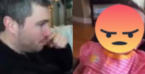 One-Month-Old Baby is Not Amused by Her Dad's Silliness