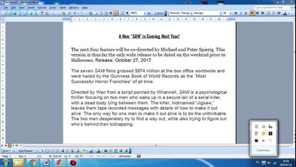 A New ‘SAW’ is Coming Next Year!