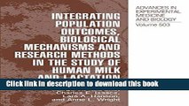 Read Integrating Population Outcomes, Biological Mechanisms and Research Methods in the Study of