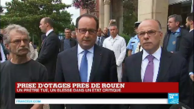 REPLAY - Intervention de François Hollande après la tuerie de l'église de Saint-Étienne-du-Rouvray :