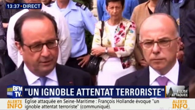 Saint-Étienne du Rouvray : Nous devons mener la guerre et faire bloc (Hollande)