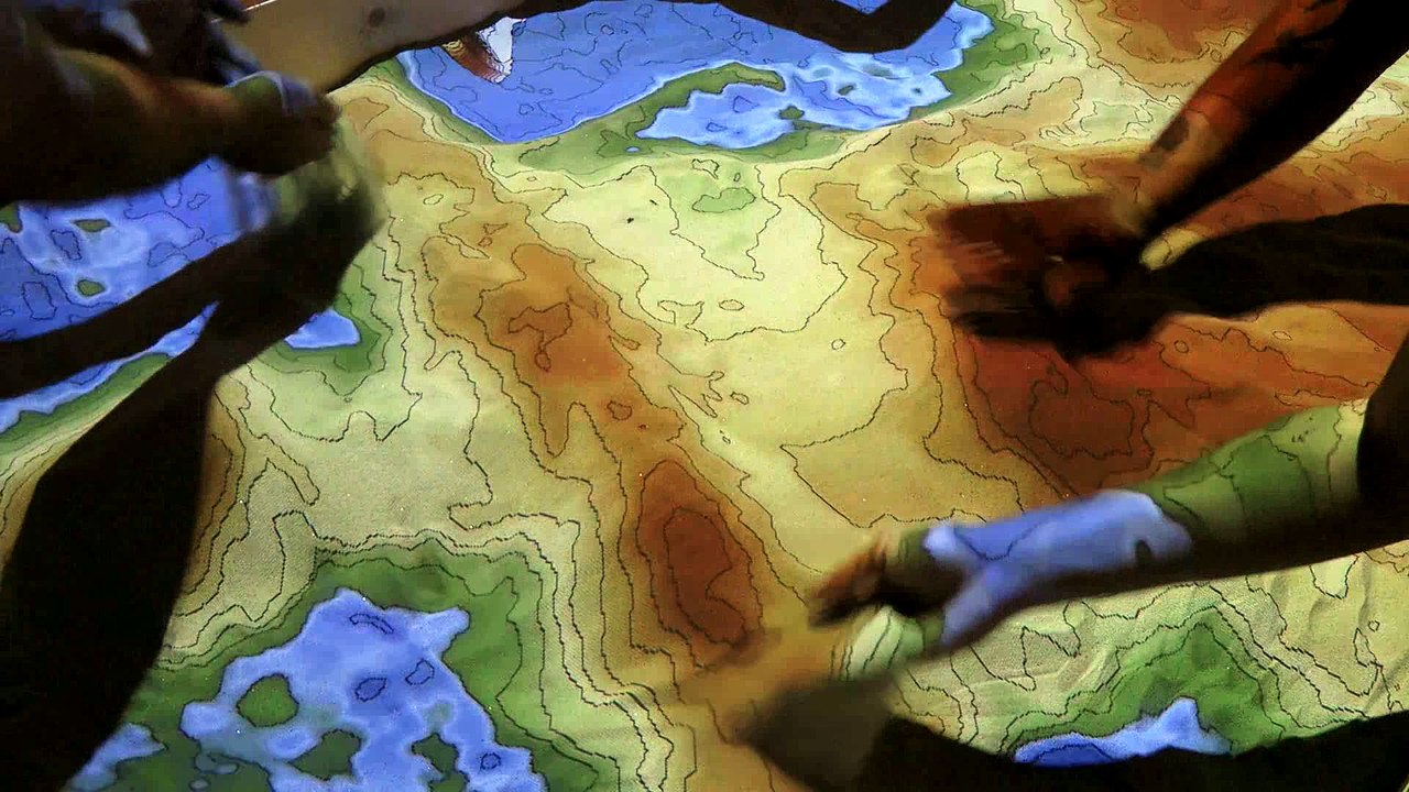 Cartes sur sable et le bac à sable augmenté