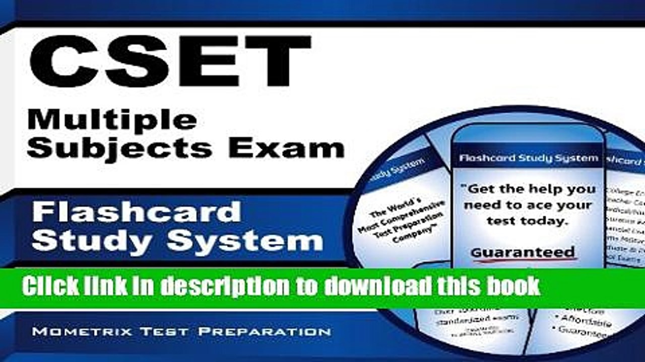 Read CSET Multiple Subjects Exam Flashcard Study System: CSET Test Practice Questions   Review for