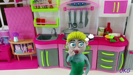 TOY Monster Eat Spiderman & Elsa! Joker & Batman PlAy DOh Fun Kids Stop Motion Movie