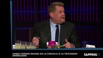 James Corden mange de la cervelle à la télévision américaine