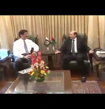 SINDH CM SYED QAIM ALI SHAH MEETS SYED MURAD ALI SHAH