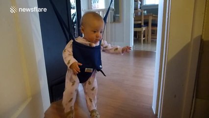 Dog won't stop 'kissing' baby girl