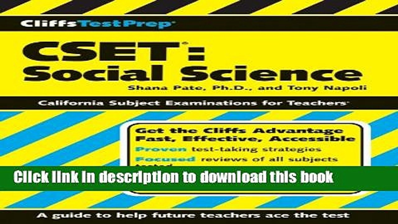 Read CliffsTestPrep CSET: Social Science  Ebook Free