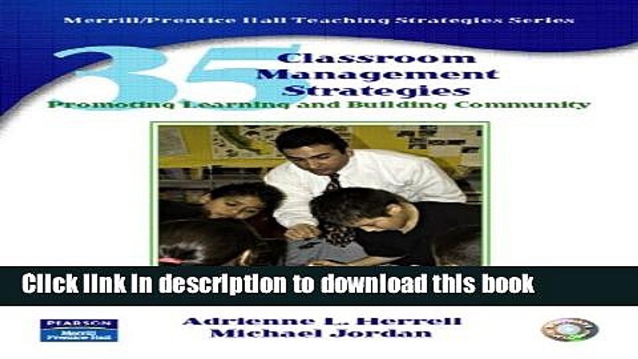 Download 35 Classroom Management Strategies: Promoting Learning and Building Community  PDF Free
