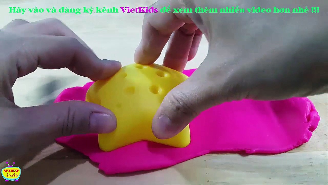 ✿ Play and Learn Colours with Play Doh Stars Smiley Face Fun for Kids 2016 ✿ VietKids ✿
