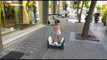 Talented toddler rides segway on holiday