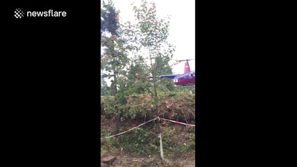 Sightseeing helicopter crashes in China, injuring one