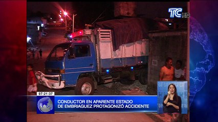 Conductor en aparente estado de embriaguez protagonizó accidente