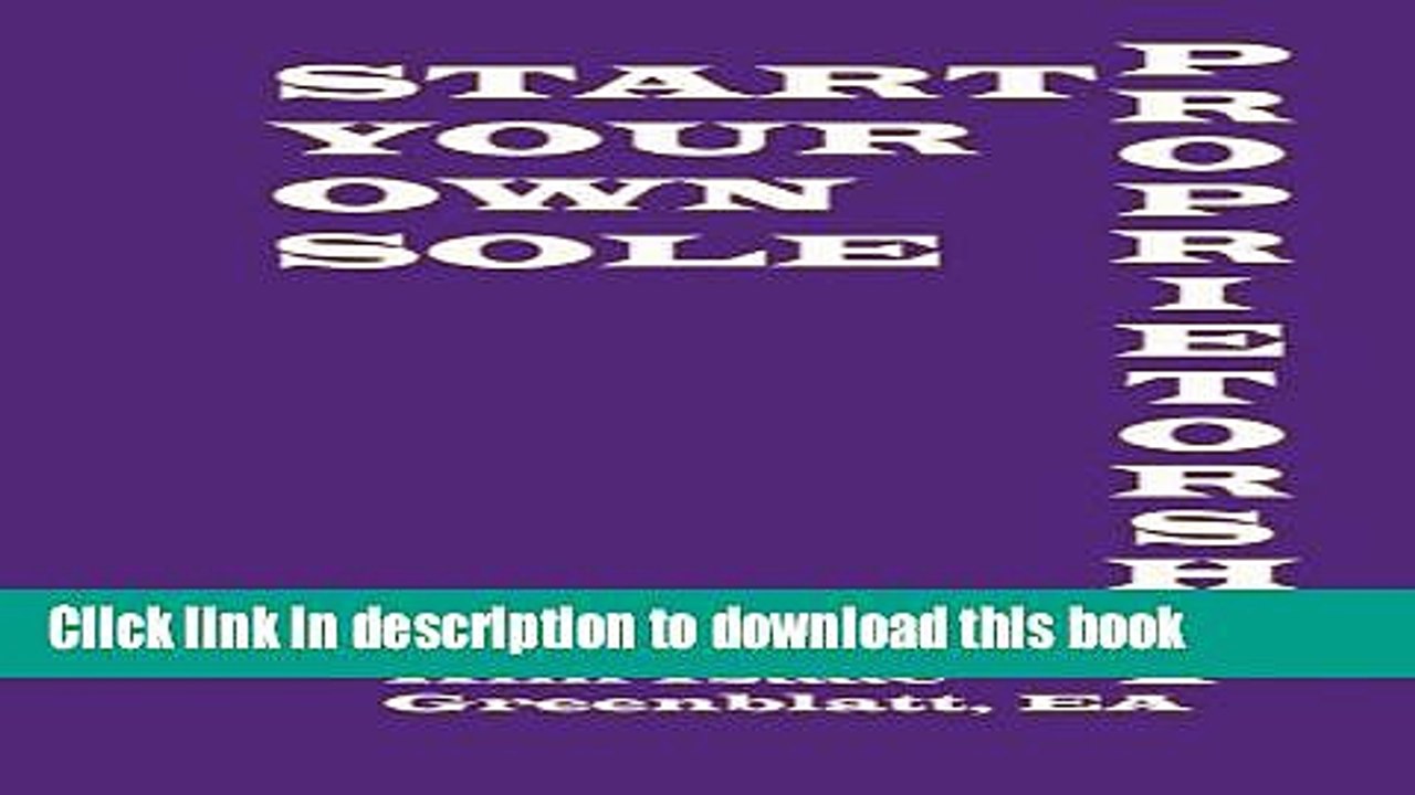 [Read PDF] Start Your Own Sole Proprietorship Download Online