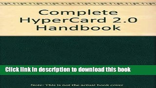 Read COMPLETE HYPERCARD 2.0 HANDBOO Ebook Free