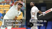 ICC Ranking Ashwin No 1 Test bowler Kohli 12th in batting