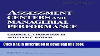 Read Books Assessment Centers and Managerial Performance (Organizational and Occupational