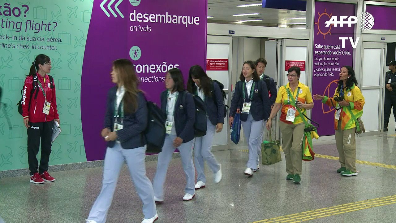 Natação japonesa chega ao Rio sob forte presença militar