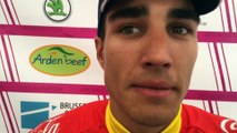 Interview d'Antoine Warnier, 4e du classement général du Tour de Wallonie et repris à 200 mètres de la 4e étape.
