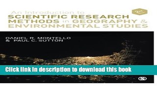 Read An Introduction to Scientific Research Methods in Geography and Environmental Studies Ebook